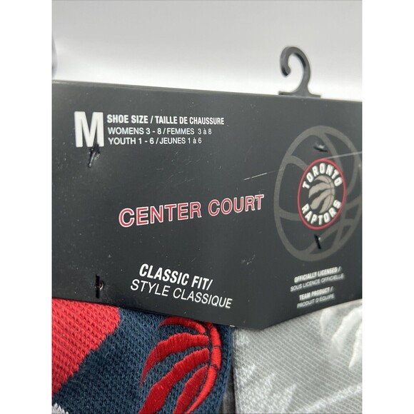 Toronto Raptors Youth Crew Socks 3 Pack Size 1-6 - Picture 3 of 4